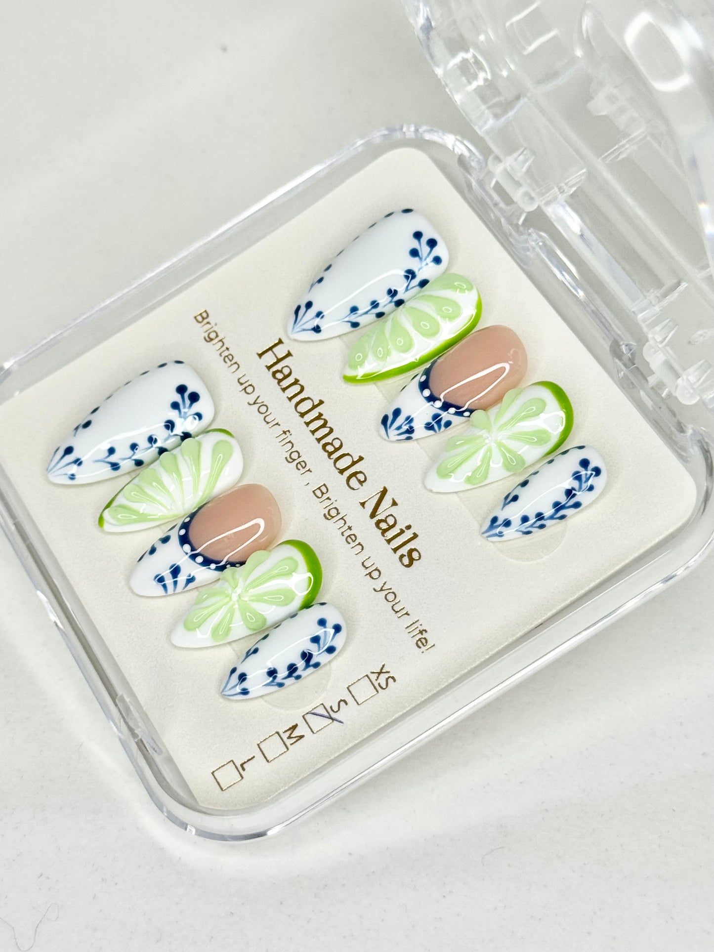 Blue China and Lime Almond
