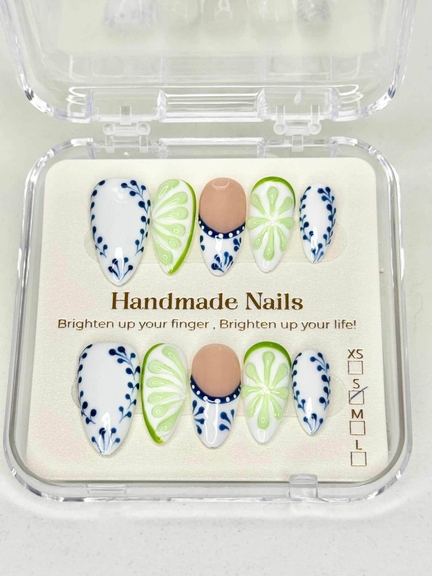 Blue China and Lime Almond