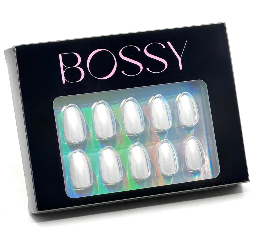 White Shimmer Round