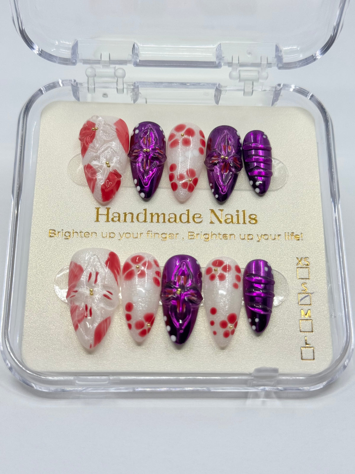 Purple Floral Almond