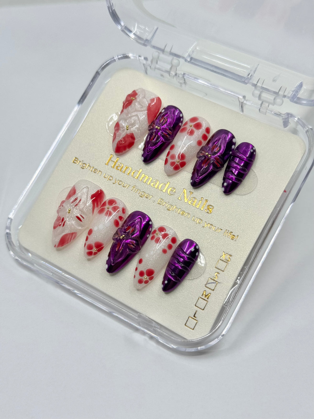 Purple Floral Almond